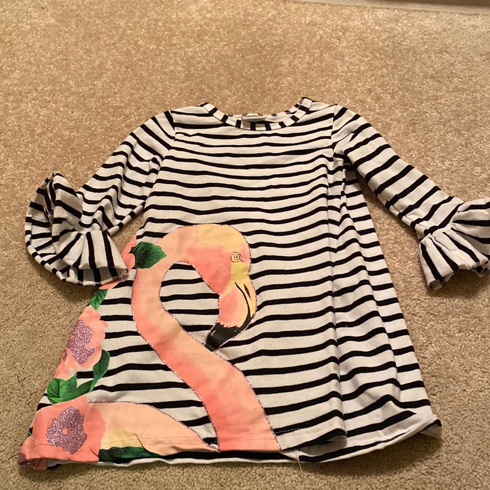 Black and white stripe dress/top 2t
